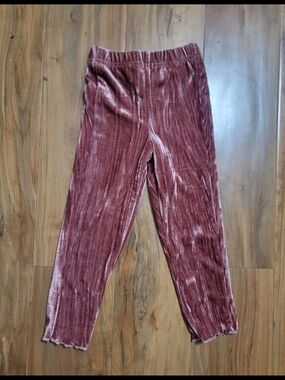 Joyfolie Ribbed Velvet Leggings in Dusty Mauve